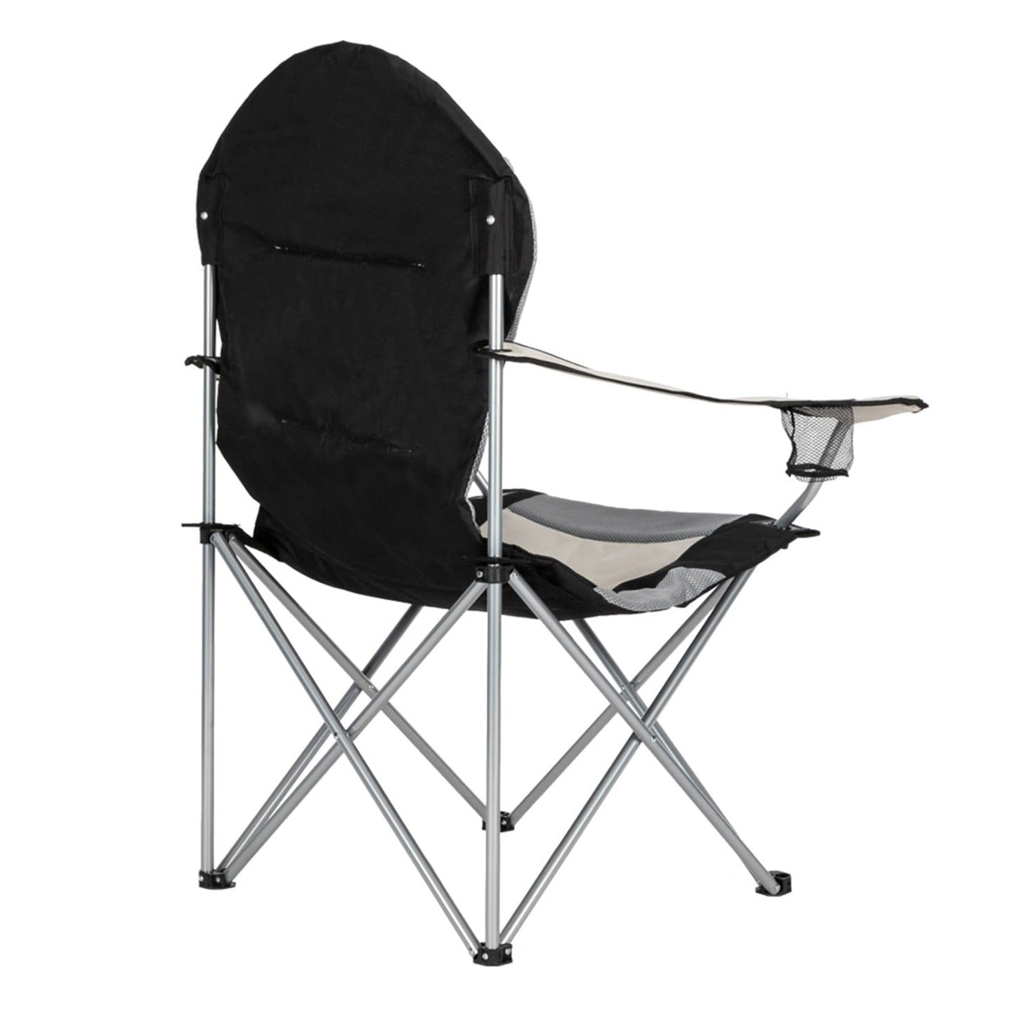 DECMAY Medium Camping Chair Fishing Chair Folding Chair Black Gray