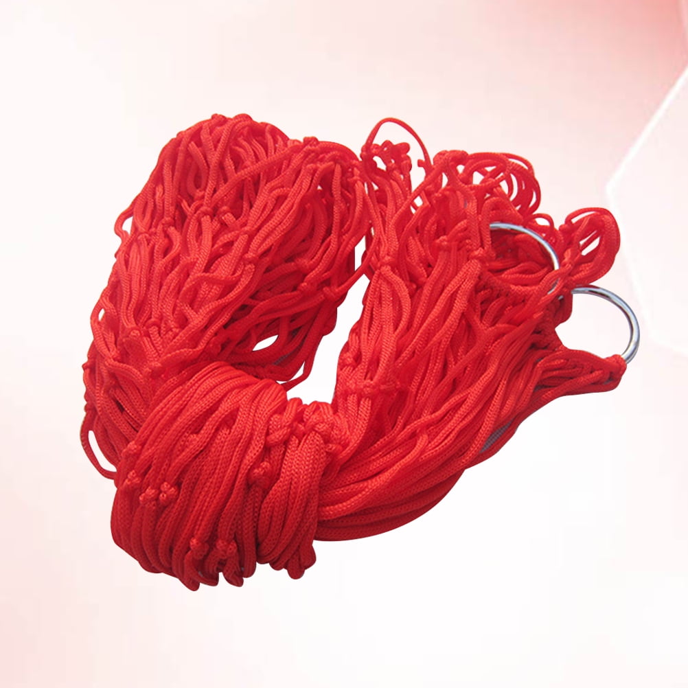 Worgeous 1Pack Hammock for Sleeping Outdoors in Red Breathable Mesh