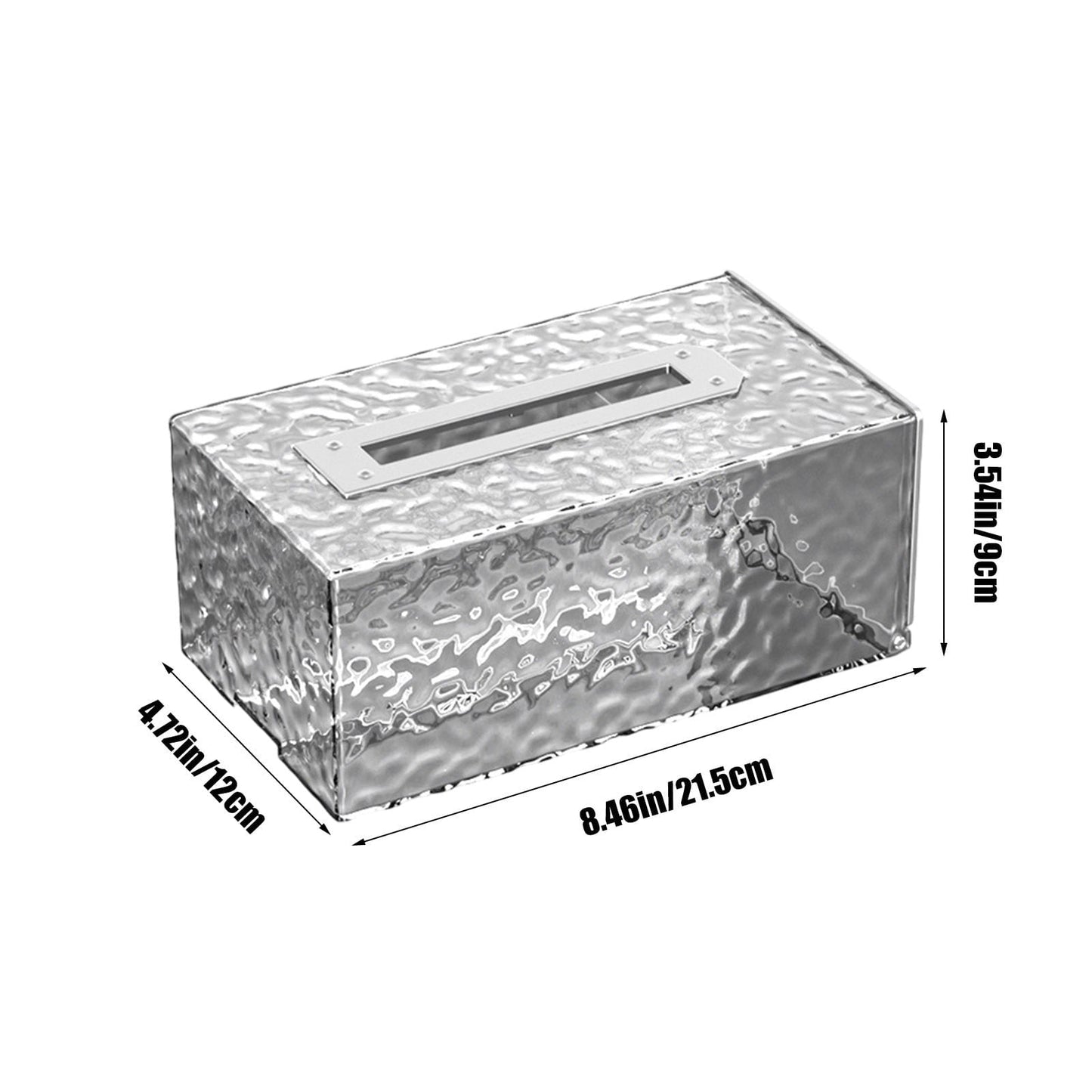 Foqnuq Tissue Box Household Organizer Transparent Plastic Wall Mounted Non-Perforated for Living Room Bathroom Coffee Table Outdoors