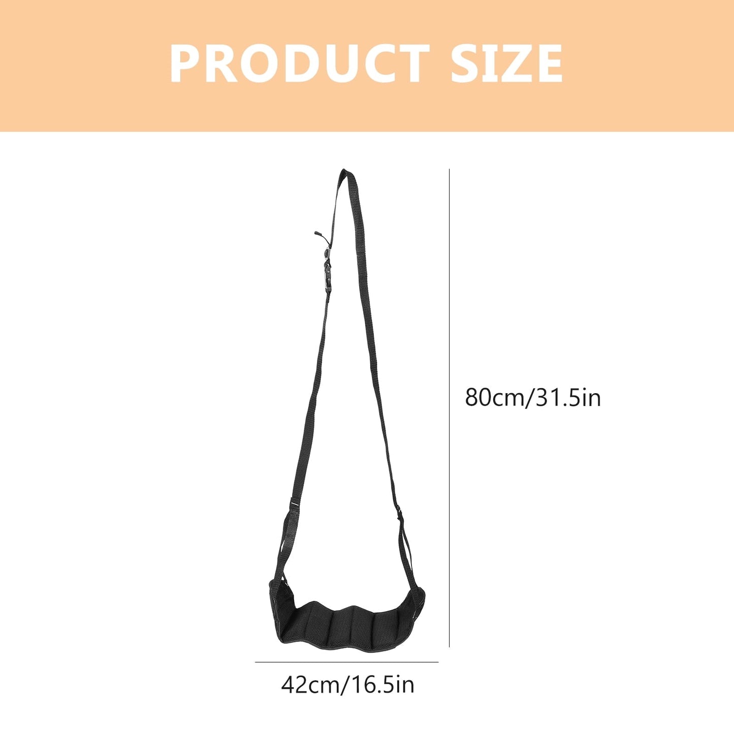 PTOOTP 1Pcs Black Oxford Cloth Airplane Footrest Hammock for Men and Women