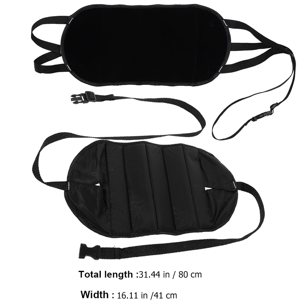 Milisten 2Pcs Black Foot Hammock with Oxford Cloth and Fleece Fabric for Home Use