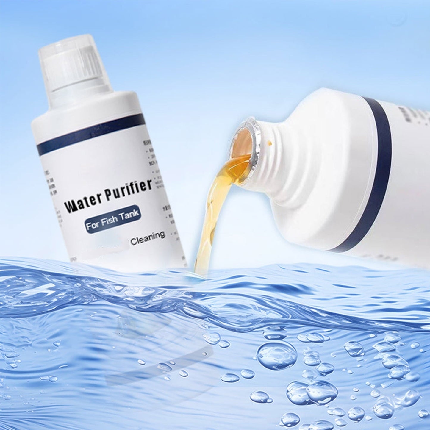 Zhourta Fish Tank Water Purifier 5 FL OZ Fish Water Purifier Cleaning Agent Water Purifier Water Quality Purifier Clarifying Agent Flocculant