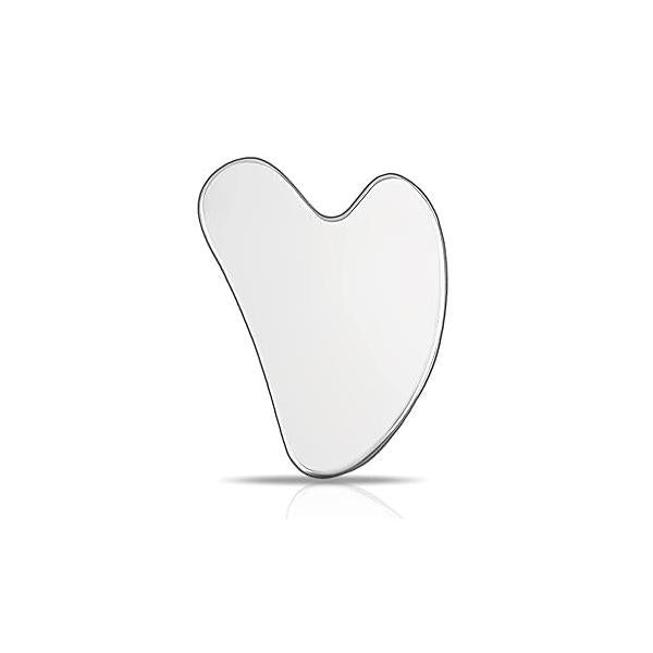 Gua Sha Facial Tools, Rose Quartz Guasha Tool for Face & Eye, Puffiness Reducing Jawline Sculpting Stone Tools Skin Care Woman GuaSha Tool, Pink