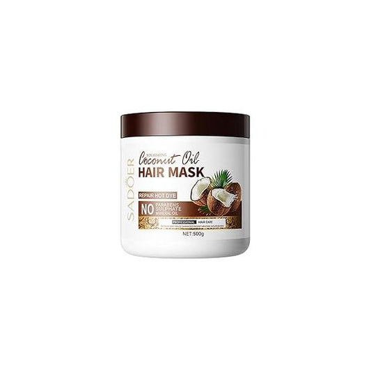For SADOER coconut hair mask,deep nourishing and moisturizing treatment hair,soothes shine,hair conditioning mask 500g