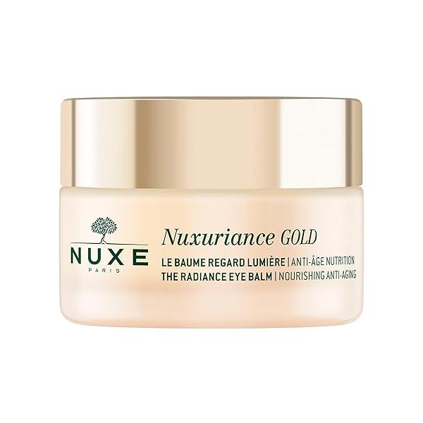 NUXE Nuxuriance Gold Radiance Eye Cream with Hyaluronic Acid & Botanical Extracts. Under Anti-Aging Treatment for Wrinkles, Puffiness Bags, 0.51 oz