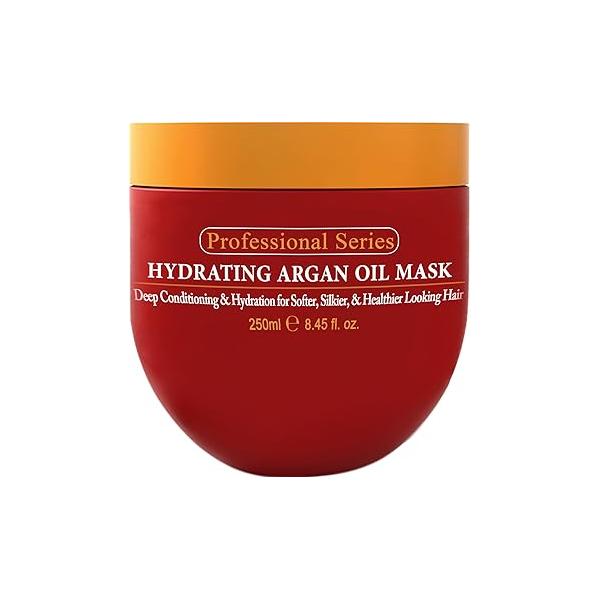 Arvazallia Hydrating Argan Oil Hair Mask and Deep Conditioner for Dry or Damaged (8.45 oz Jar)