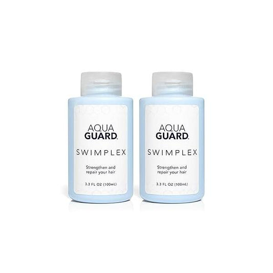 AQUA GUARD SwimPlex | No More Dry, Brittle Strands Reverses Damage Caused by Chemicals and Minerals in Water Made California Paraben, Phthalate, Gluten-Free 3.3 oz (2 Pack)