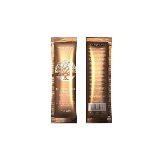 augeas Argan Oil Extra Moisturizing Smooth Hair Mask 15mL/pack (10 packs) Keeps hair Color Last Longer Up to 6 Weeks (Traveling, Single Use, First Time Test Trying Convenience Packages)