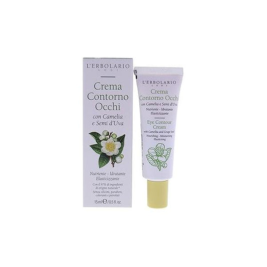 L'Erbolario Eye Contour Face Cream - Wearable For The Delicate Areas Of Rich In Active Ingredients Boosts Skin's Elasticity Ensures Protection And Nourishment Perfume Free 0.5 Oz