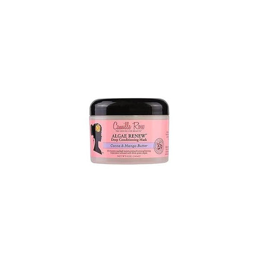 Camille Rose Algae Renew Deep Conditioning Hair Mask with Peppermint, Blue Green & Mango Butter, to Strengthen and Moisturize, for All Types, 8 oz