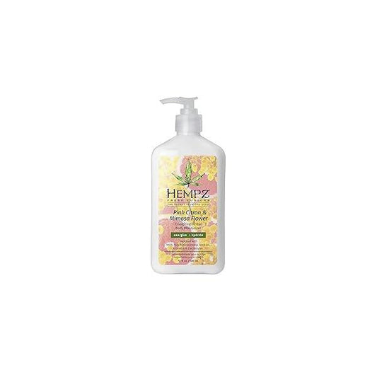 HEMPZ Body Lotion - Pink Citron & Mimosa Flower Daily Moisturizing Cream, Shea Butter Hand and Moisturizer Hemp Extract Skin Care Products, Pure Organic Seed Oil 17 Fl Oz