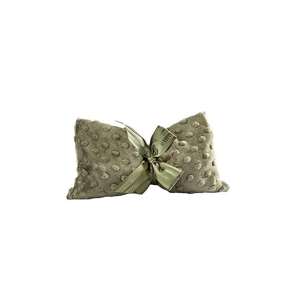 Sonoma Lavender Spa Mask, Heatable/Chillable Aromatherapy Eye Pillow with Infused Flaxseed Insert, Compress for Stress Relief Removable and Washable Cover (Platinum Angora)