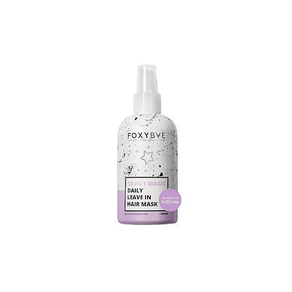 FoxyBae Hair Mask for Dry Damaged and Growth - Overnight Treatment with Biotin & Shea Moisture 8 Oz, Leave-in Conditioner Spray