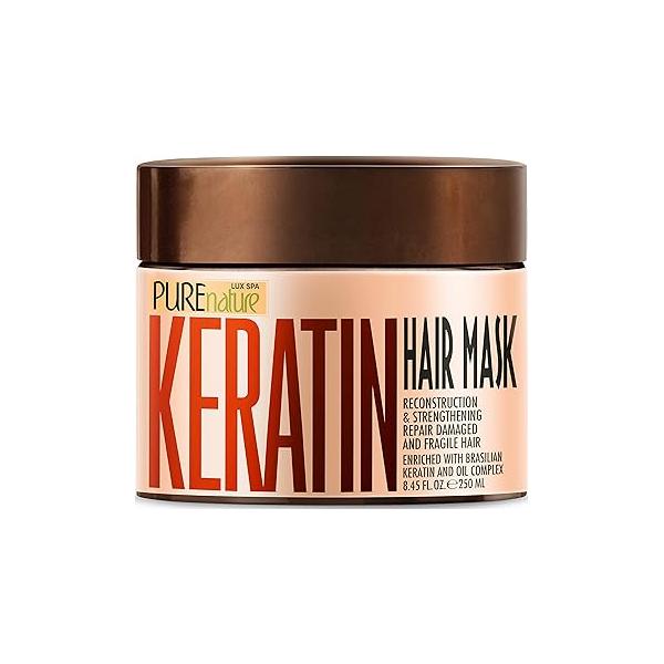 Keratin Hair Mask - Deep Conditioning Treatment for Dry and Frizzy Advanced Repair Extremely Damaged Hydrating Conditioner with Collagen Protein, Moisturizing Curly Women Men