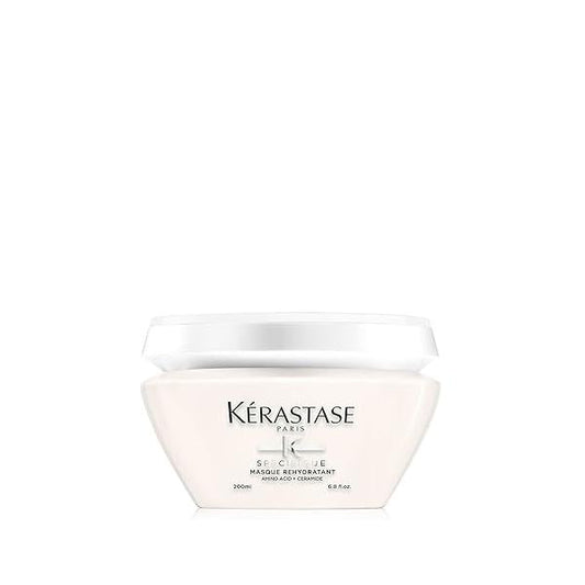 Kerastase Specifique Rehydratant Hair Mask For Sensitive and Dry - Rebalances Strands' Hydration With Ceramides Amino Acid, 6.8 Fl Oz