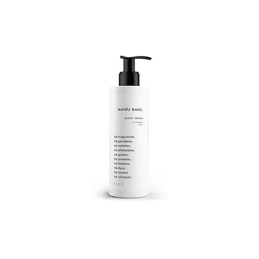 Fragrance Free Body Wash - Gentle Bodywash on Sensitive Skin Unscented Shower Gel Dermatologist Tested No Sulfates, Parabens or Gluten Non Comedogenic and Hypoallergenic