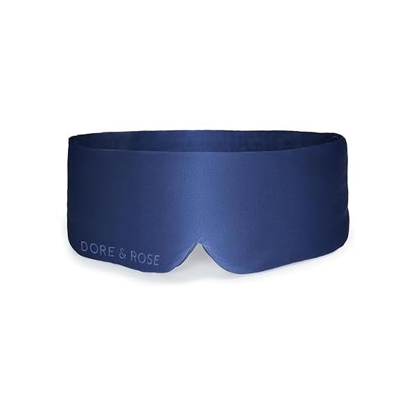Dore & Rose Deep Sleep Mask Light Blocking, 23 Momme Mulberry Silk Eye Mask, Ultra Soft, Adjustable - Travel Sleeping for Men Women Charcoal