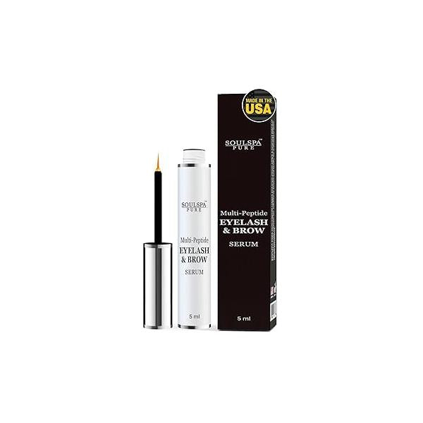 Eyelash Serum - Advanced Brow & Enhancing Formula with Biotin Peptides Nourishing Conditioner for Eyelashes and Brows Promotes Thick, Healthy 5 ML