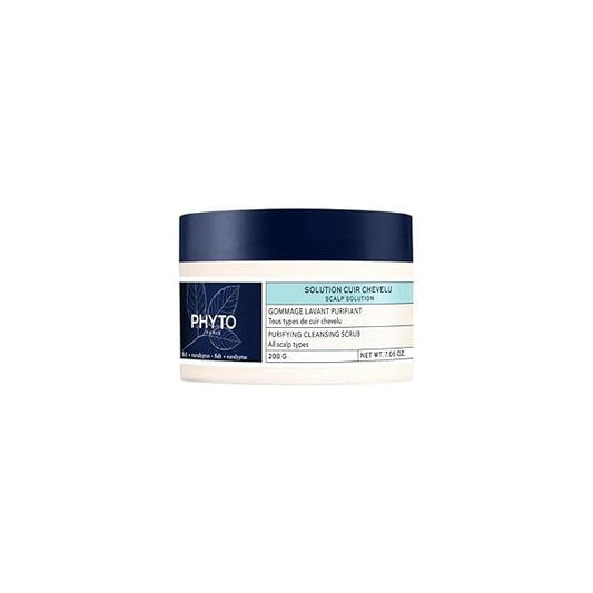 PHYTO SCALP SOLUTIONS Purifying Cleansing Scrub - Exfoliating Sea Salt & Eucalyptus Scalp Detox Silicone Sulfate-Free Refreshes Balances Oily 7.05 oz