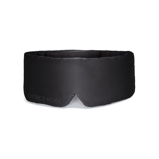 Dore & Rose Deep Sleep Mask Light Blocking, 23 Momme Mulberry Silk Eye Mask, Ultra Soft, Adjustable - Travel Sleeping for Men Women Charcoal