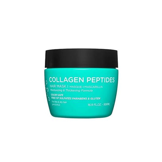 Luseta Thickening Hair Mask with Collagen Peptides Strenghten and Moisturize for Thin & Dry Hair, Promote Thickness Reduce Breakage Fuller-Looking 16.9oz