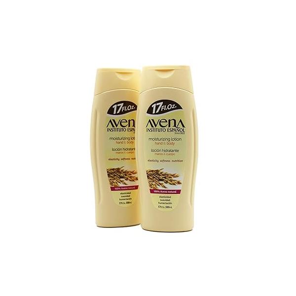 Avena Instituto Español Moisturizing Hand and Body Lotion, Helps Moisture Soften Nourish your skin, 2-pack Of 17 FL Oz, 2 Bottles