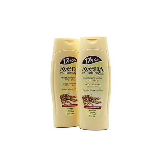 Avena Instituto Español Moisturizing Hand and Body Lotion, Helps Moisture Soften Nourish your skin, 2-pack Of 17 FL Oz, 2 Bottles