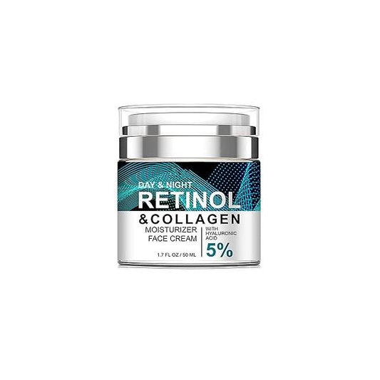 Advanced Retinol Collagen Cream for Face with 5% Hyaluronic Acid Anti-Aging Anti-Wrinkle Reduce Fine Lines Lifting and Firming 24-Hour Facial Care Suitable For All Skin Types