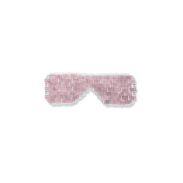 Alana Mitchell Rose Quartz Stone Eye Mask - Weighted to Eliminate Wrinkles, Puffiness, & Irritation Headache and Migraine Relief - 100% for Hot Cold Anti Aging Therapy