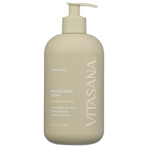 Hydrating Hand & Body Lotion, Plant-Derived, enriched w/Colloidal Oatmeal, EWG Verified, Hypoallergenic, Unscented 16oz