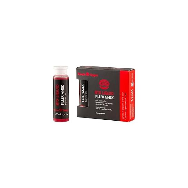 Pérola Negra Btx Liquid Filler Mask, Fast Restoration, Nourishment and Sealing of the Hair Strands, Box with 4 Ampoules 11ml Each