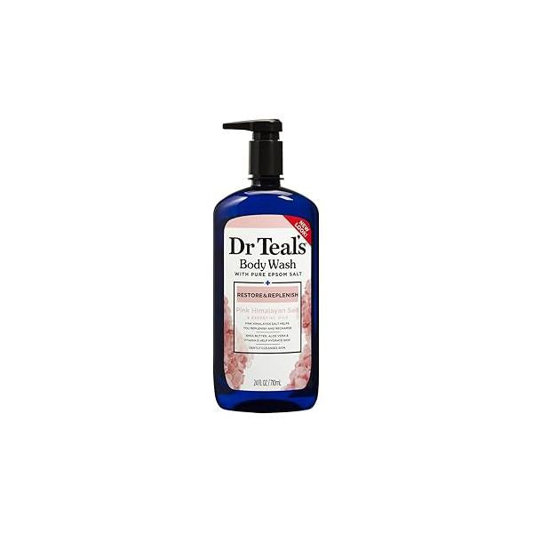 Dr Teal's Pink Himalayan Body Wash, Restore and Replenish with Pure Epsom Salt Essential Oils, 24 Fl Oz