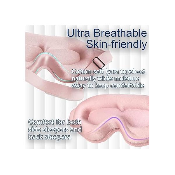 Eye Mask for Lash Extensions, Sleep Zero Pressure 3D Contoured Extension