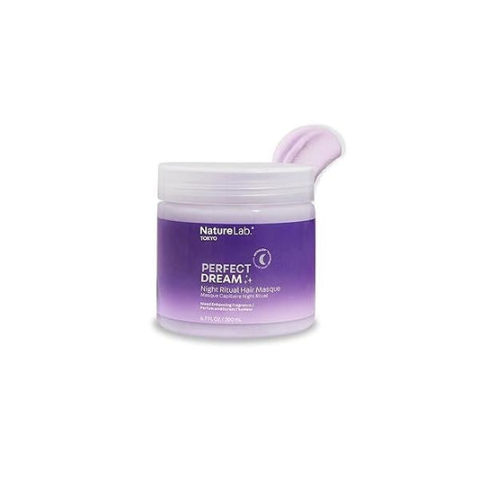 NATURELAB. TOKYO Perfect Dream Night Ritual Rinse Out Hair Masque | With Mood Enhancing Fragrance 200ml / 6.7 Fl Oz