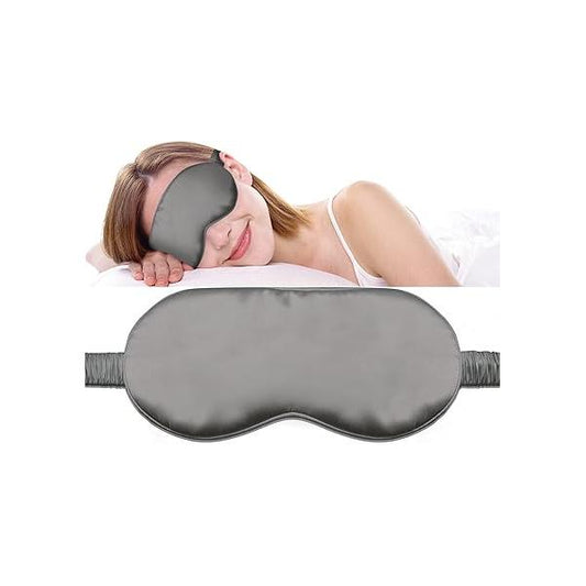 Fusion5 Silk Eye Mask with Elastic Band - 100% Pure Mulberry Sleep 25 Momme, Anti-Aging, Hypoallergenic, Blocks Light Soft & Smooth Night Cover for Sleeping Travel Box