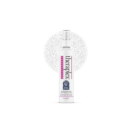 Theraplex Clear Lotion Spray (8 oz) - Natural Jojoba Oil, No Parabens or Preservatives, Noncomedogenic and Hypoallergenic, Dermatologist recommended National Eczema Association Seal of Acceptance