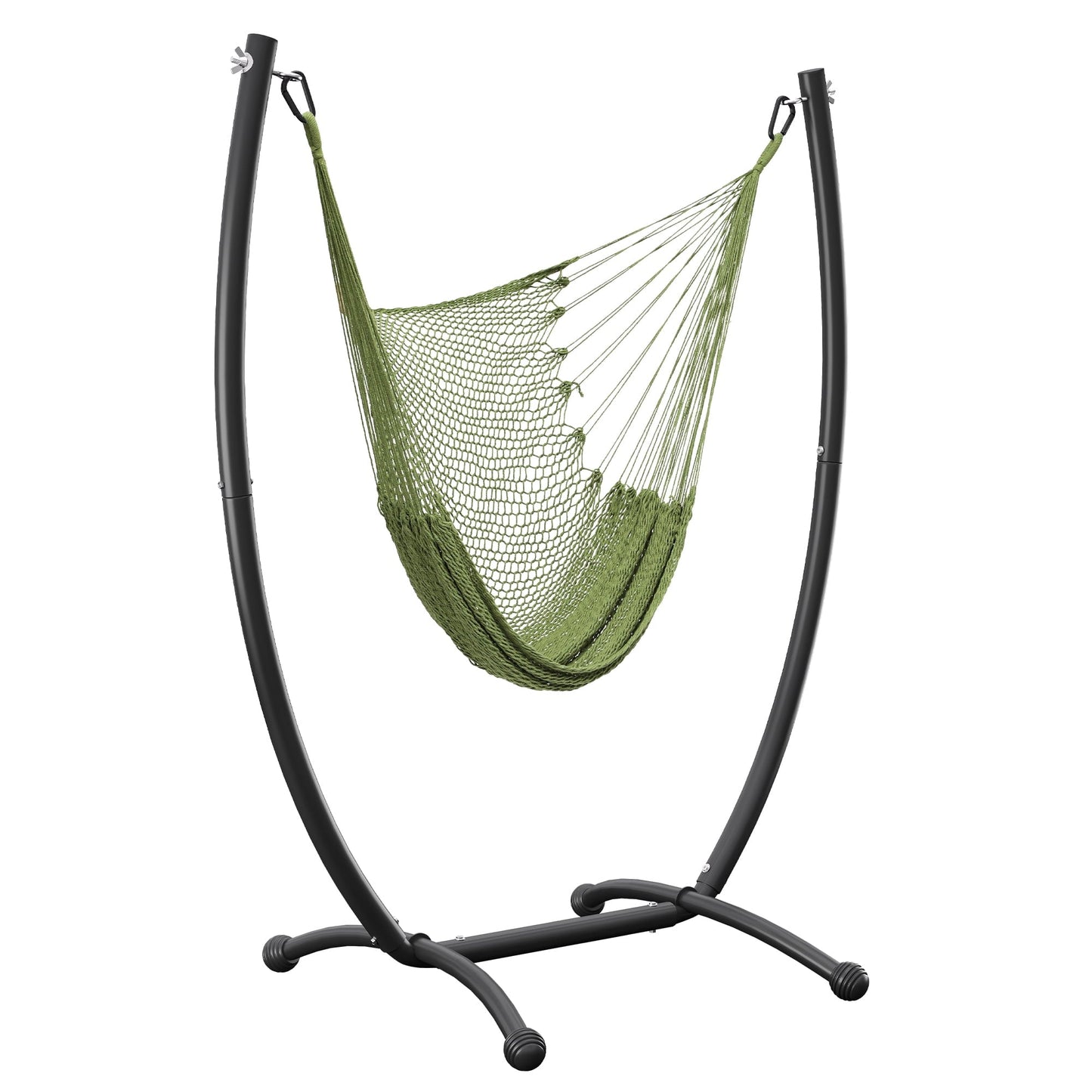 Uforic Hammock Patio Swing with Stand, Weatherproof and Comfortable Pillows, Crafted from Steel, Green