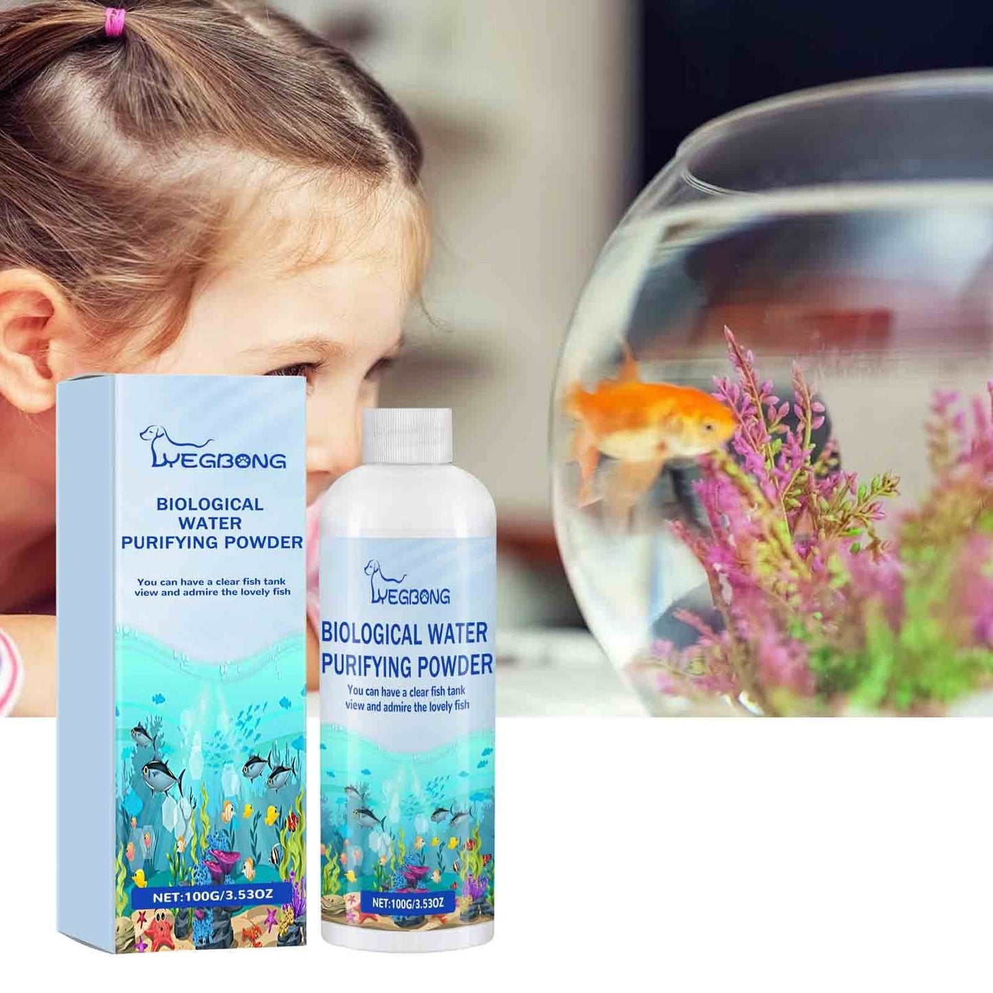 Fish Tank Water Purifier Seaweedcide Powder | Water Clarifier for Aquariums | Removes Seaweed & Impurities | Safe Non-Toxic Formula | Maintains Clean Clear Water | 1 Pack | Easy Use for Healthy Fish