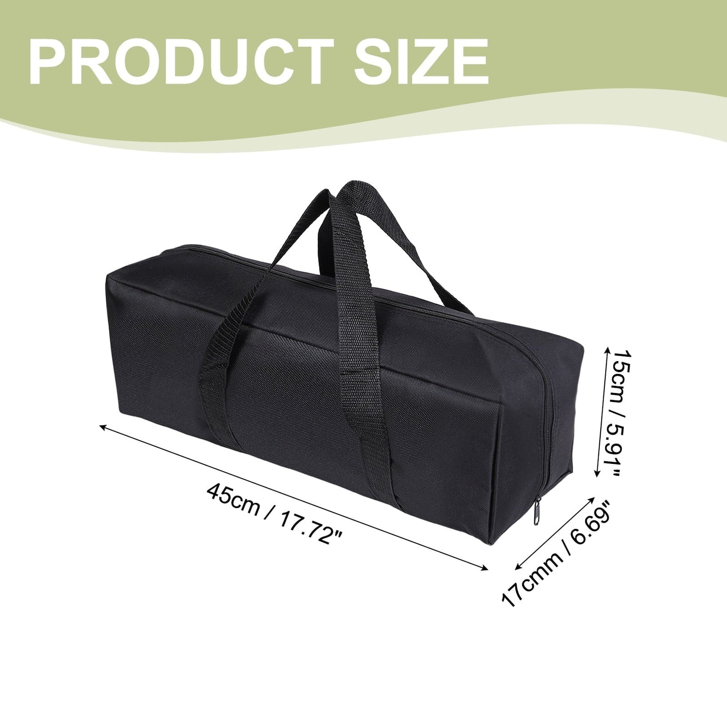 Uxcell Camp Chair Replacement Bag, Camping Folding Chair Bag with Handle Strap, 18 x 7 x 6 Inch for Outdoor (Black)