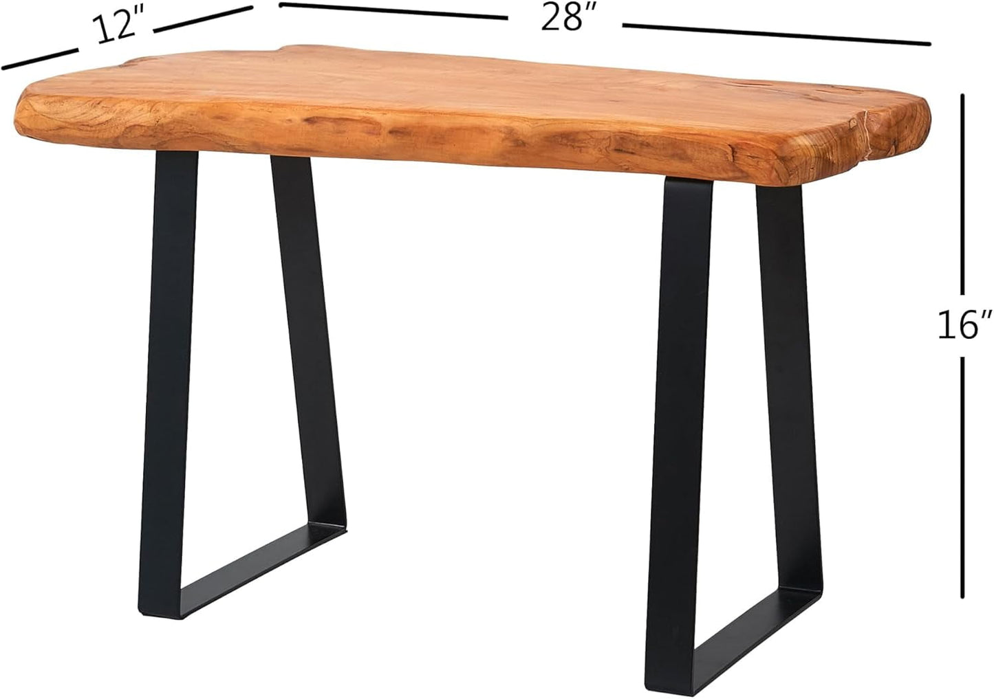 Natural Live Edge Cedar Wood Entryway  ，Rustic End Table Living Room Accent Solid Coffee Side Table Bedroom Vintage Outdoor Garden Stand Foot Stool