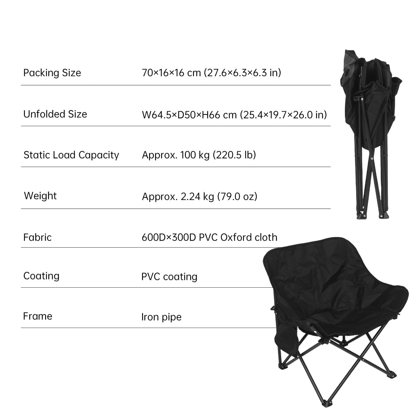 Folding Director Chair Space Recliner Chair Portable Backrest Chair Premium Outdoor Folding Moon Chair For Camping Backpacking Lightweight Portable Camping Chair With Storage Bag