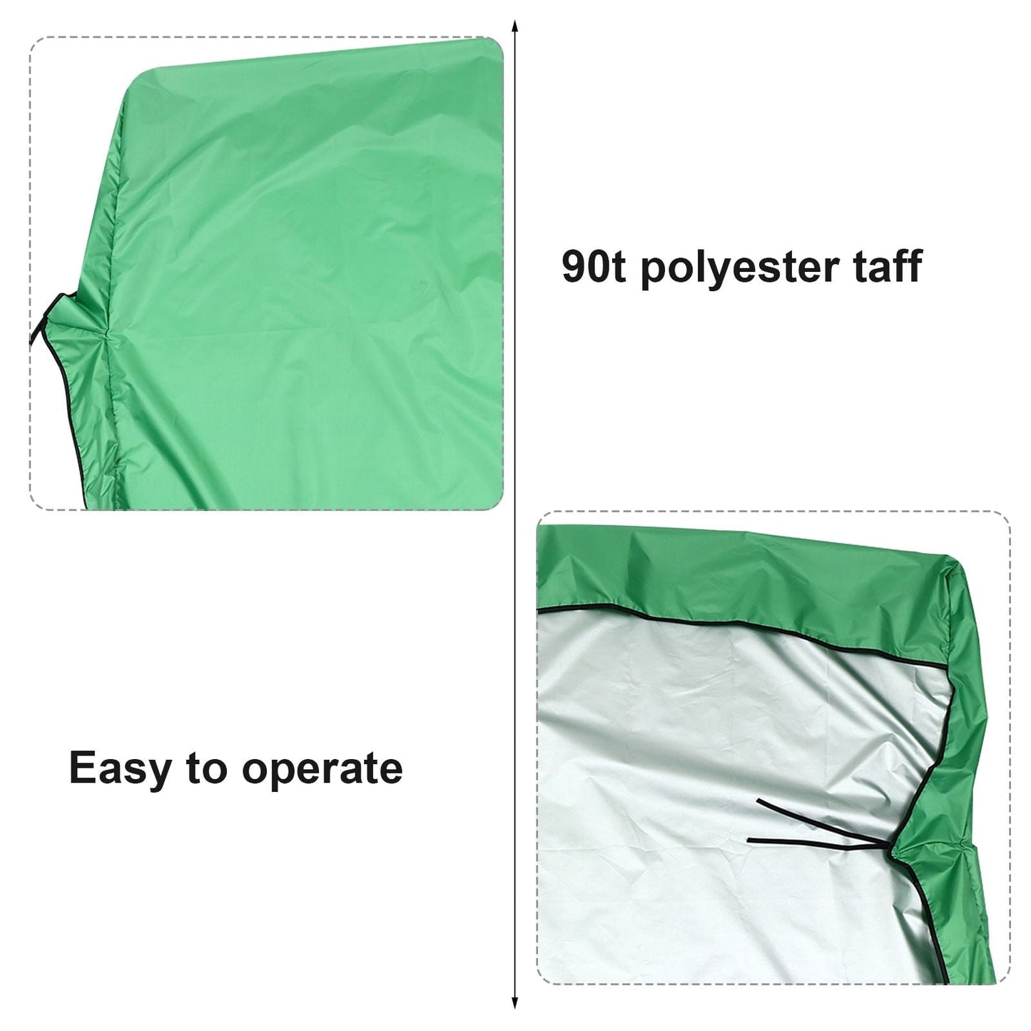 SOPOTUTU Yacht Seat Dust Cover Green 190T Polyester 1Pack 58.95 x 19.65 x 3.93 Inch