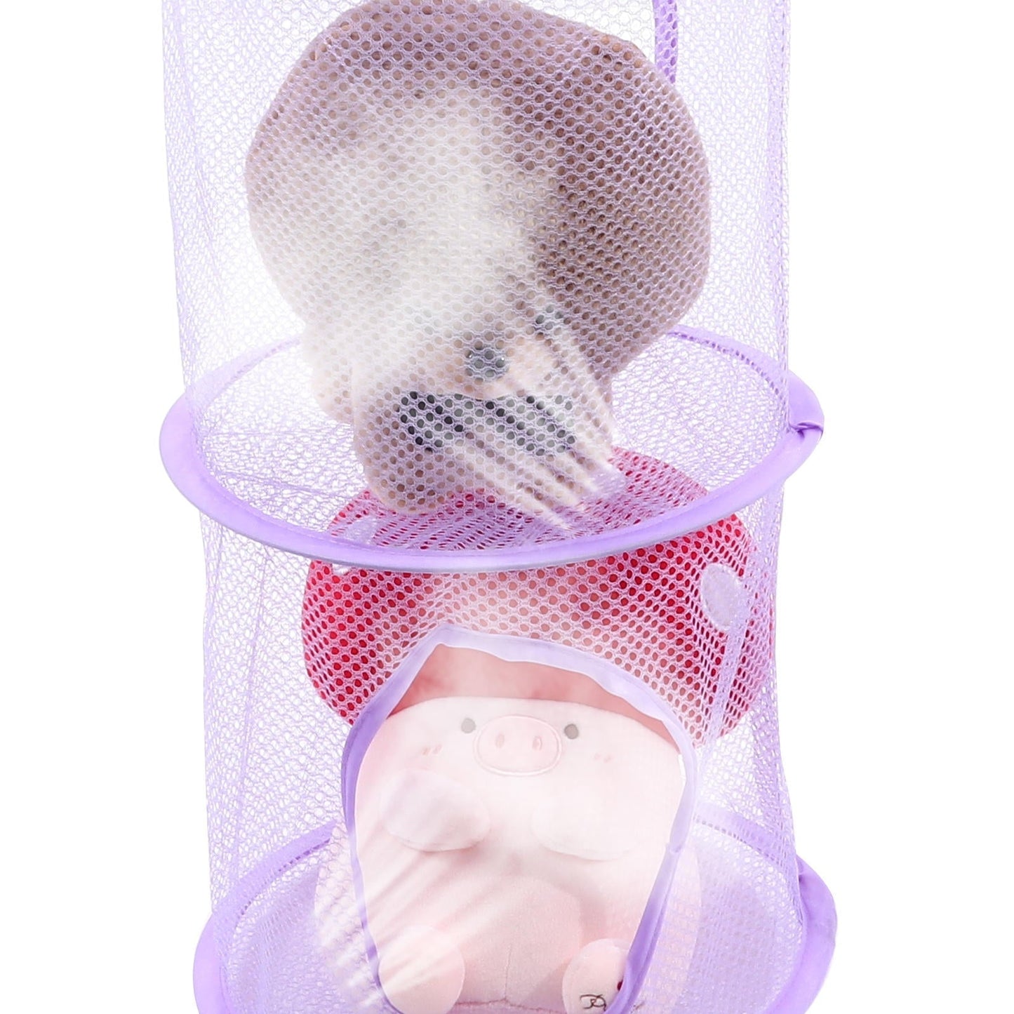 NUOLUX 2Pcs Foldable Multi-layer Toy Storage Hammock For Home Wall Door Hanging Space-saving