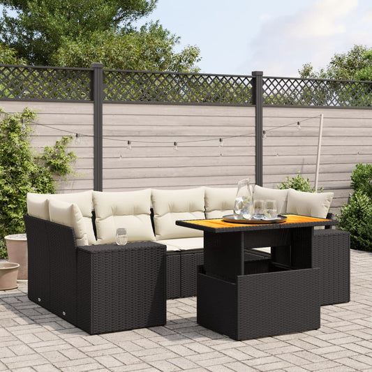 vidaXL Garden Sofa Set Black