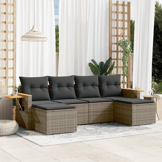 vidaXL Garden Sofa Set Gray
