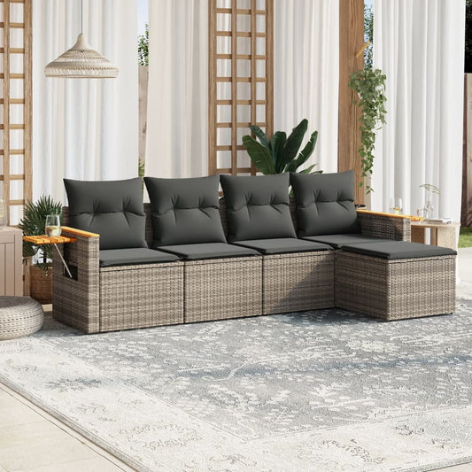 vidaXL Garden Sofa Set Gray