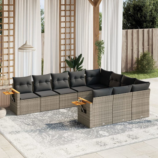 vidaXL Garden Sofa Set Grey