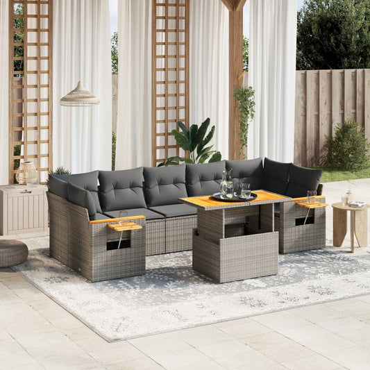 vidaXL Garden Sofa Set Grey