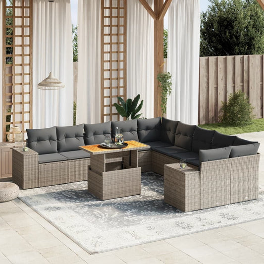 vidaXL Garden Sofa Set Grey