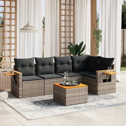vidaXL Garden Sofa Set Grey